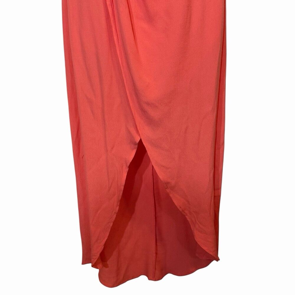 Maxi Faux Wrap Dress Size Small ASTR The Label Coral V Neck Summer Dress 🌴 - Picture 13 of 16
